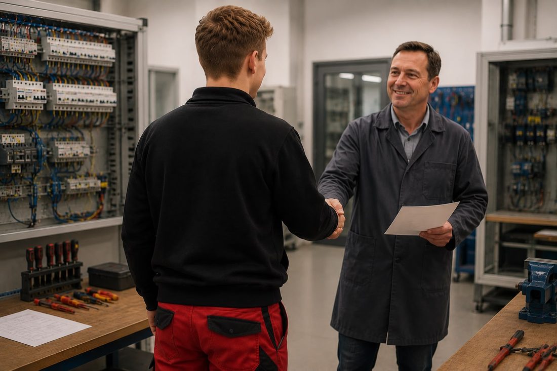 Ausbildung von Christoph Wechselberger im externen Elektrobetrieb